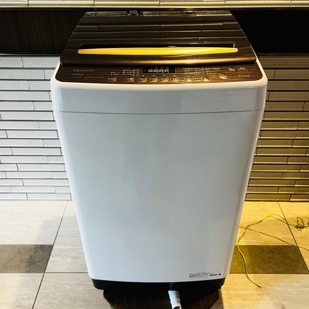 引き】大阪無料配送 Hisense HW-DG80A 8kg 2022年製✨