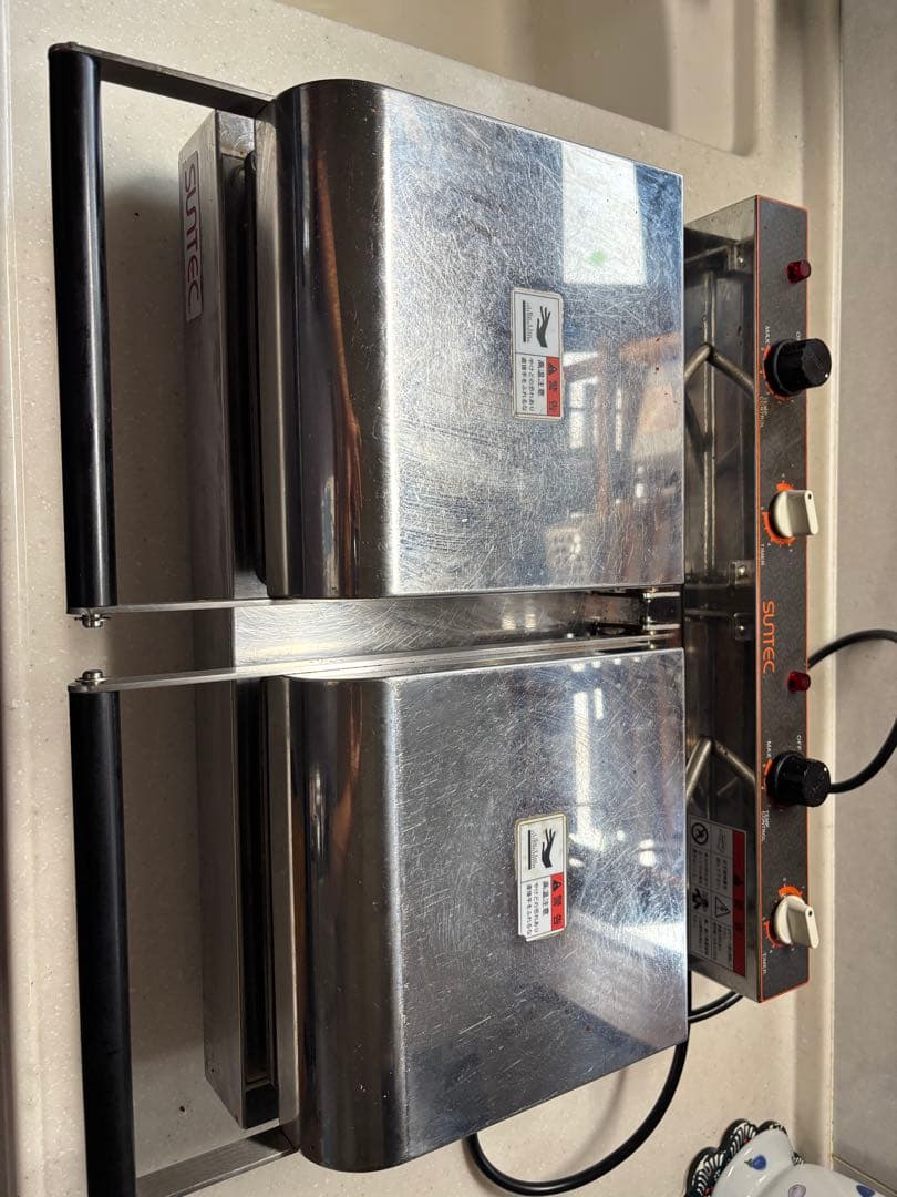 サンテック ホットサンドメーカー 型式 PC-20 ダブルワッフルプレート付き 楽天市場】ホットサンドメーカー 2枚焼き ダブル 3種類プレート