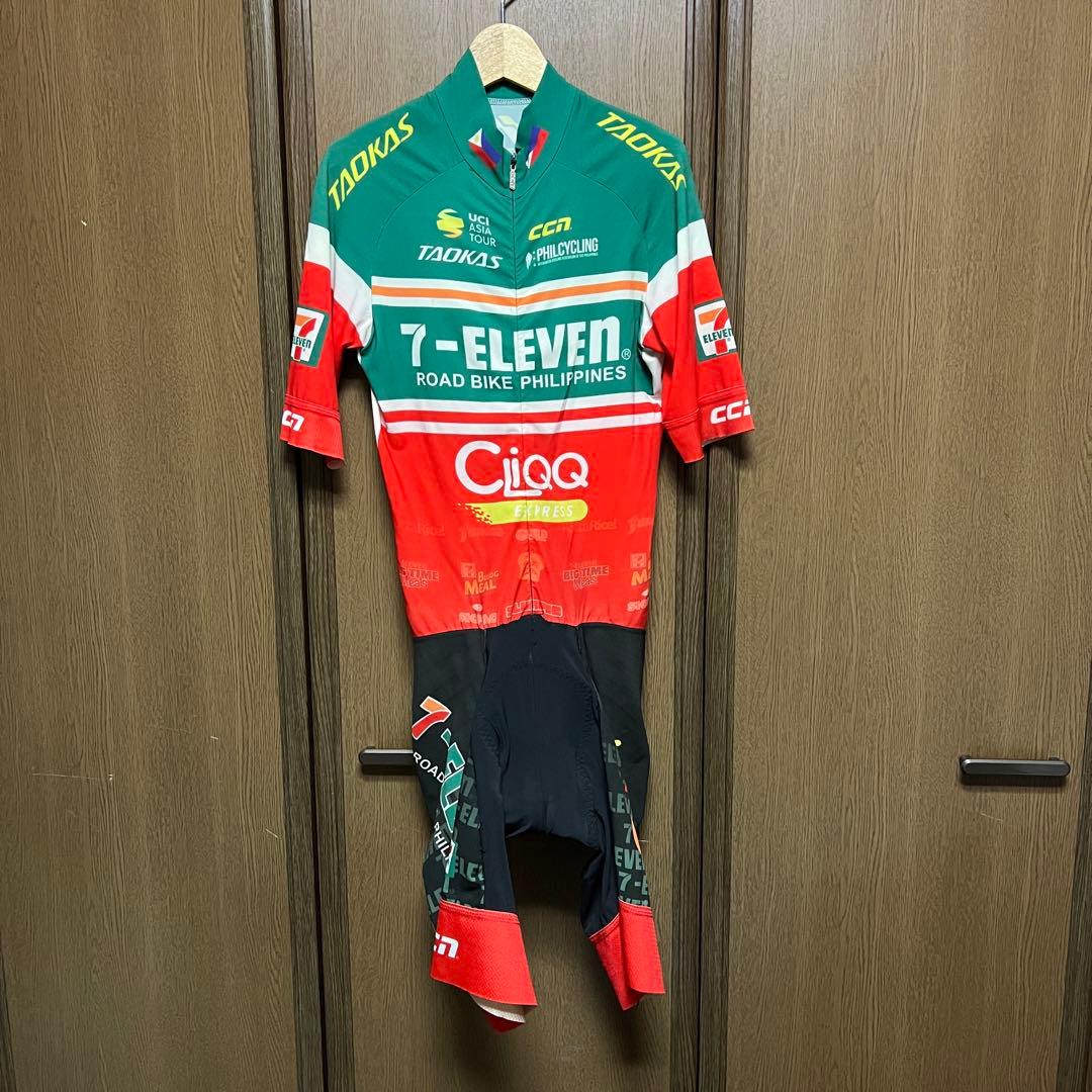 7-Eleven セブンイレブン　サイクルジャージ　ワンピース Monton［モントン］SPORTS KID 長袖ウインターワンピース セパレート