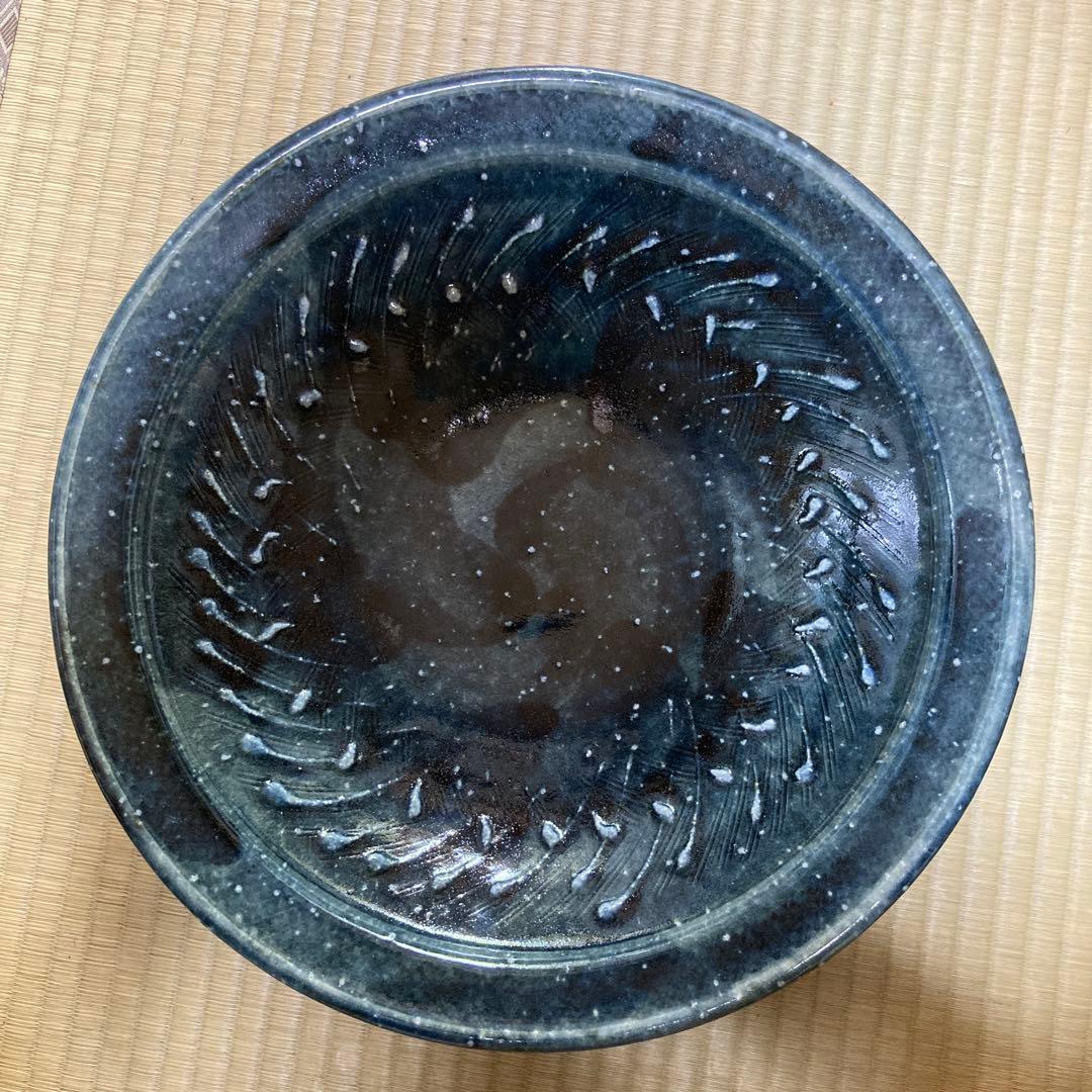 武内晴二郎？　倉敷堤窯？　呉須釉大皿　民藝　民芸 武内晴二郎 武内真木 倉敷堤窯 流掛急須 民藝 - メルカリ