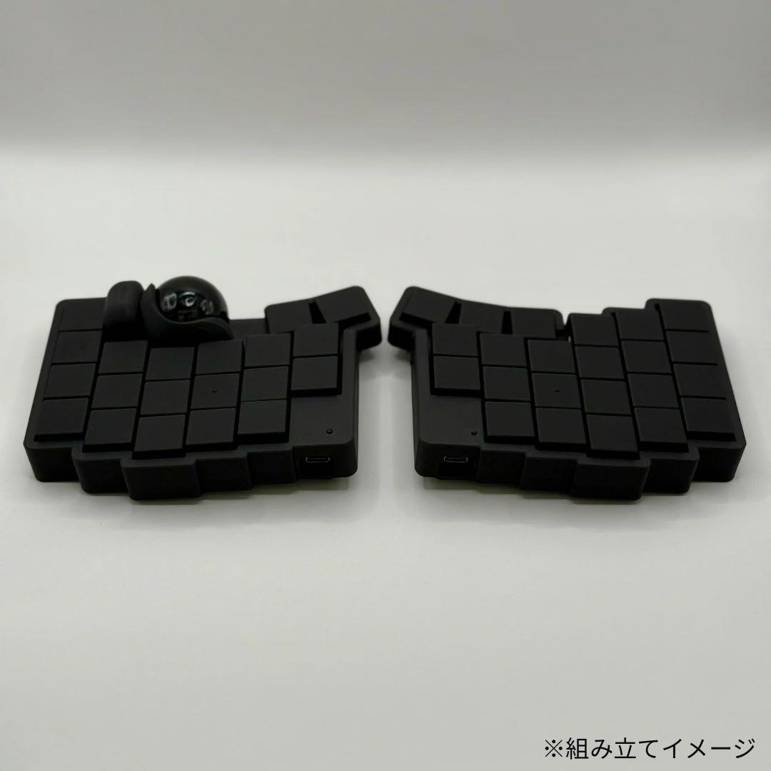 完成品】無線化Keyball39 roBa 自作キーボード 黒 - メルカリ