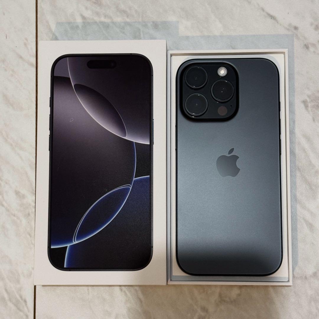 【極美品】iPhone16pro 128GB iPhone 新品。未開封 16 Pro 128GB MYMV3J/A ブラックチタニウム