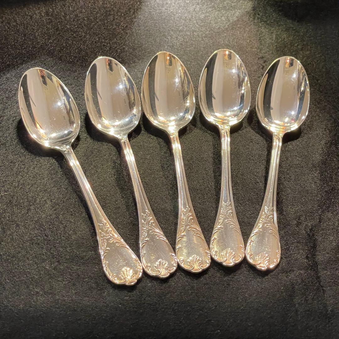 クリストフルChristofle シルバープレート スプーン5本セットカトラリー クリストフル｜クリストフルシルバー カトラリー