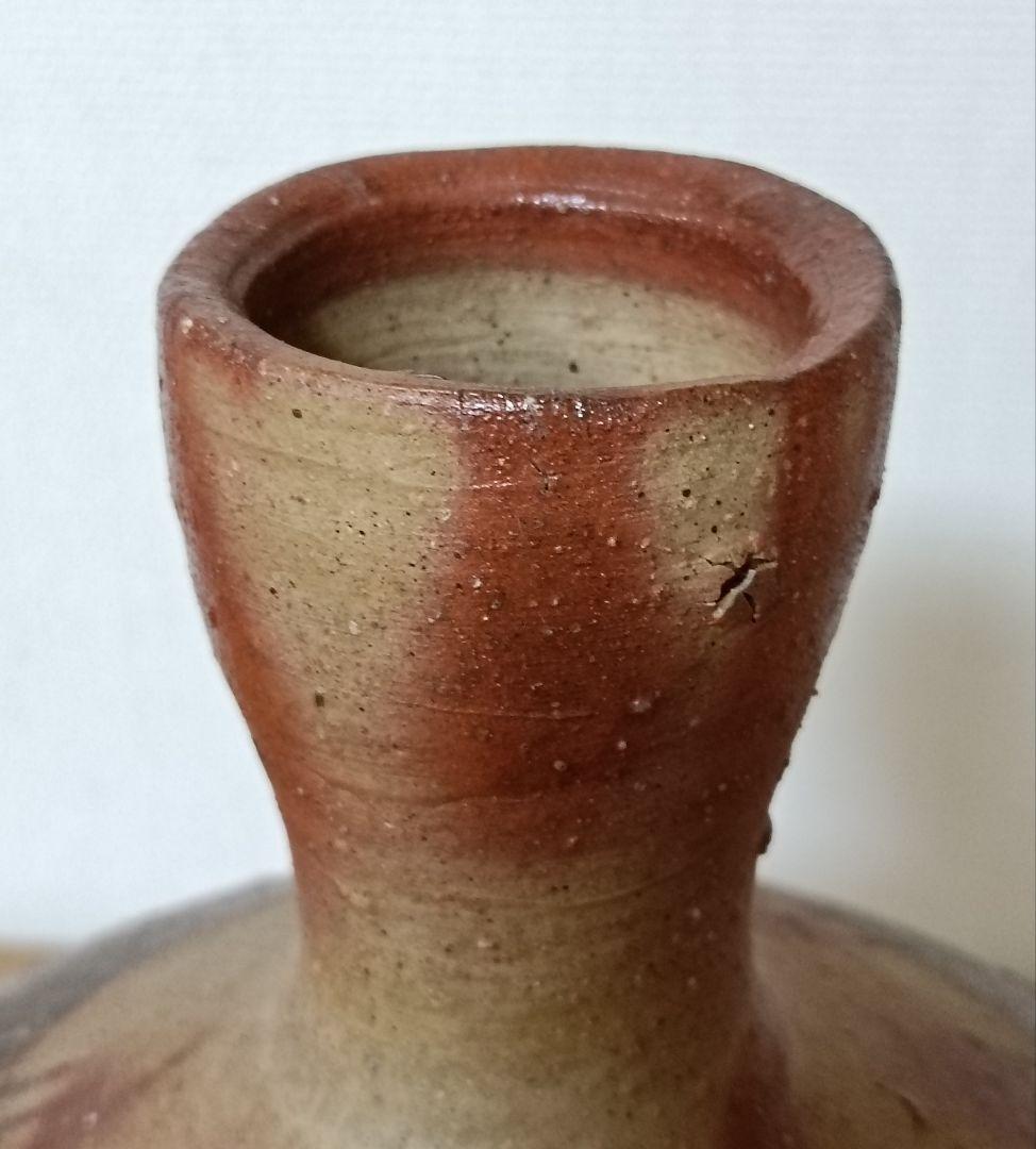 人間国宝 伊勢崎淳作 備前焼 緋襷かぶせ蕪花生 花入 - メルカリ