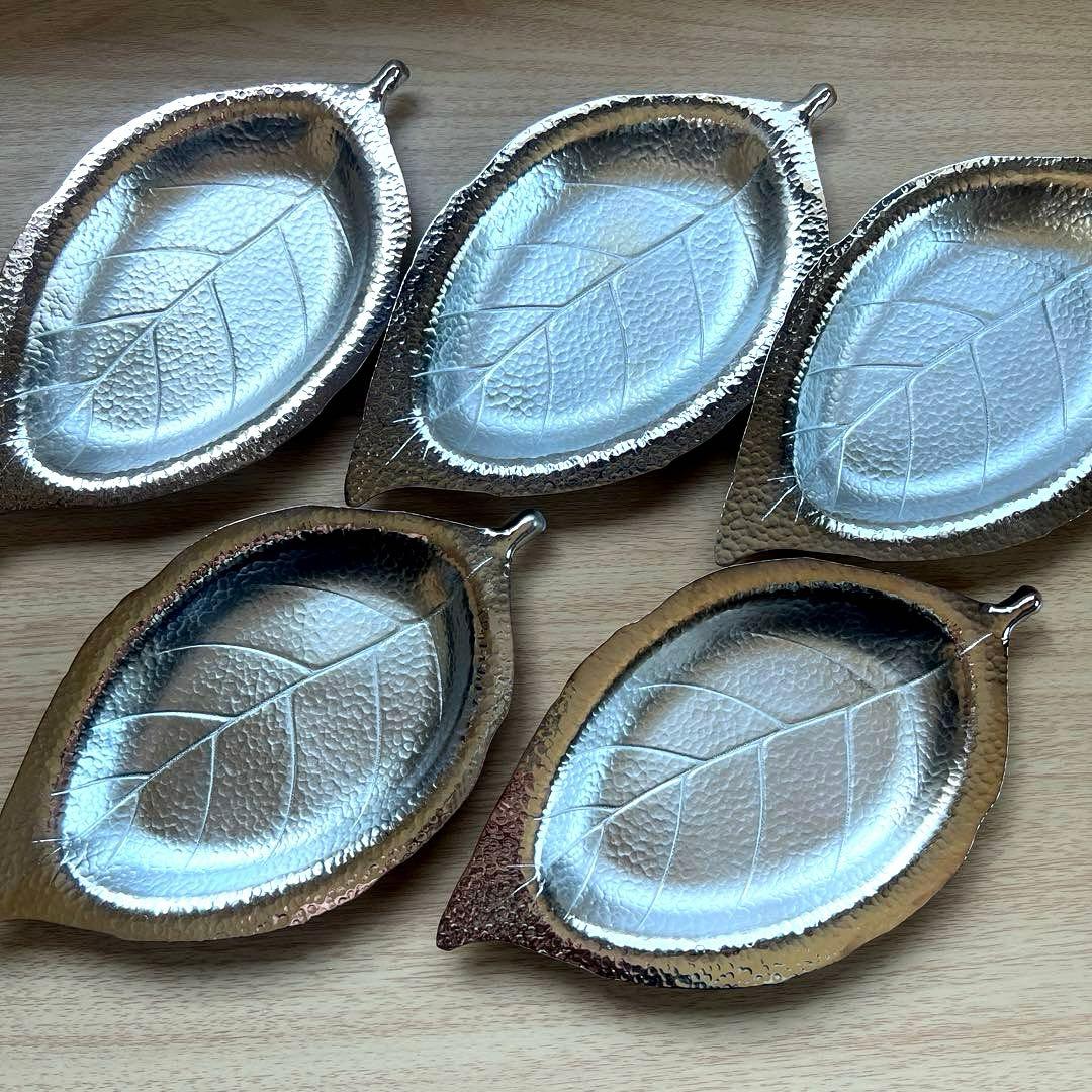 未使用】GINZA WAKO 銀仕上げ 葉 リーフ 皿 プレート 5枚セット - メルカリ