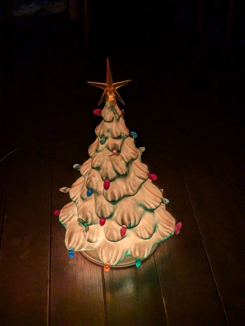 クリスマスツリー　ヴィンテージ　アンティーク　60-70s　アメリカ製　元箱付き 創業70年 老舗クリスマスツリー専門店 アンティークテーブルブリキ