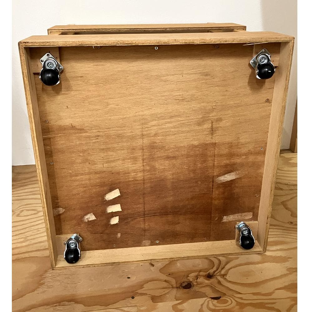 2905 耐荷重 木枠 キャスター付き 大型 木製フレーム 倉庫荷物入れ