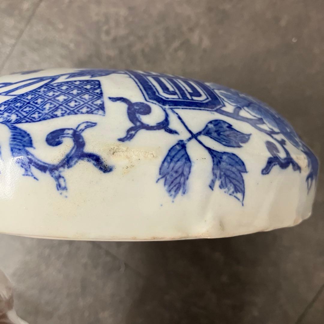 K様専用！骨董品 染付 重箱 三段重 丸型 陶器 お重 福 - メルカリ