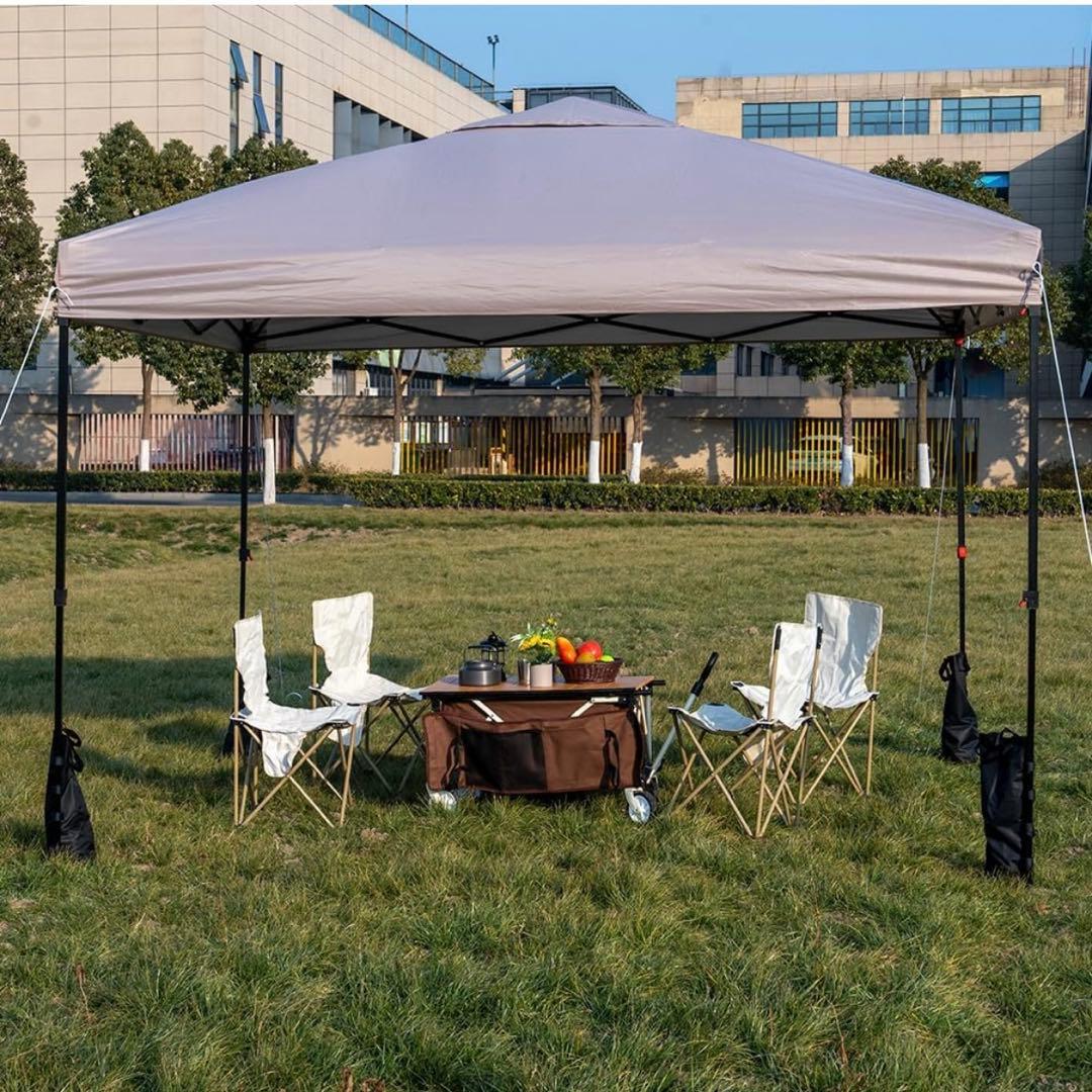 タープテント 2.5m×2.5m【専用横幕/サイドシート3枚付属】 高耐水加工