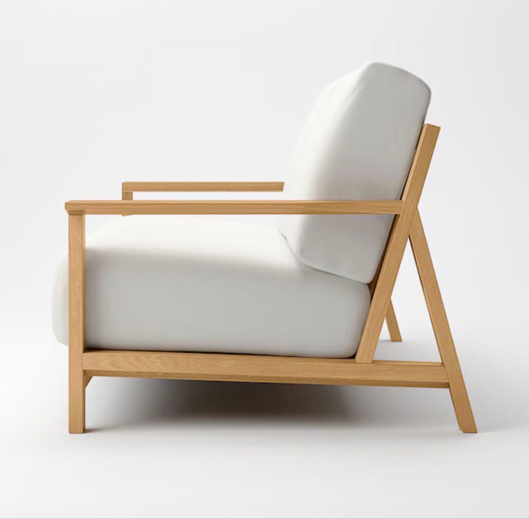 無印 ソファ本体木製フレームフェザーポケットコイル2．5シーター