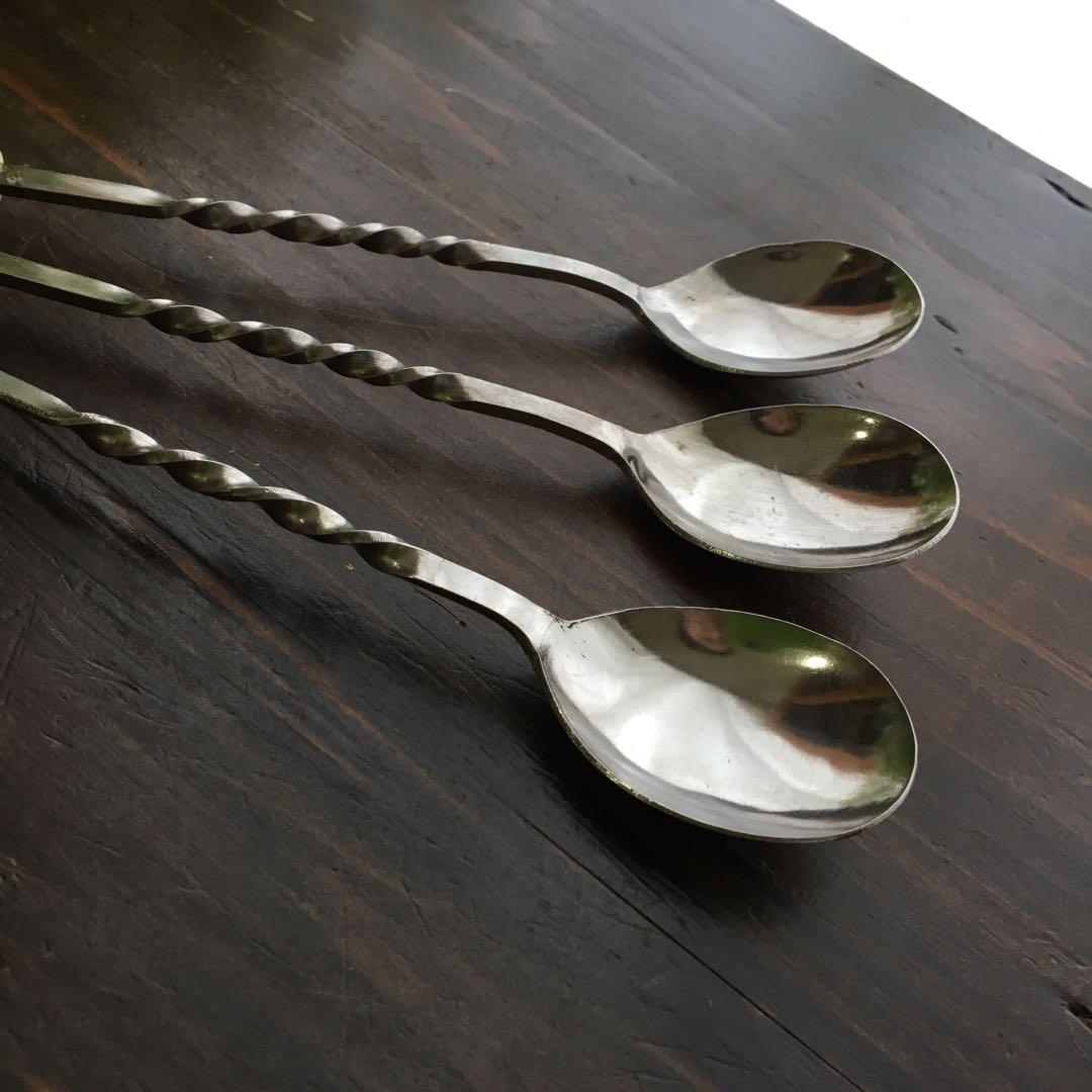 昭和レトロ♪ねじねじスプーン 3色3本 - メルカリ