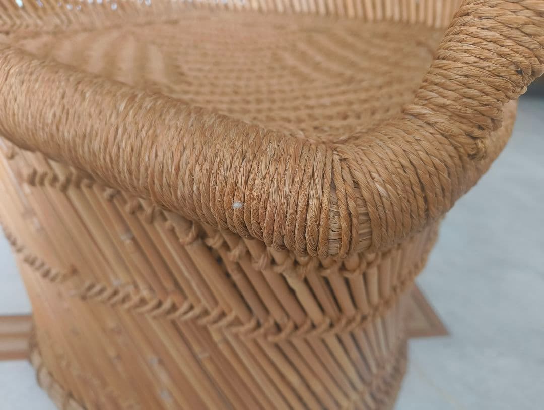 ラタン アームチェア 2脚セット バリ 引取限定✨ - メルカリ