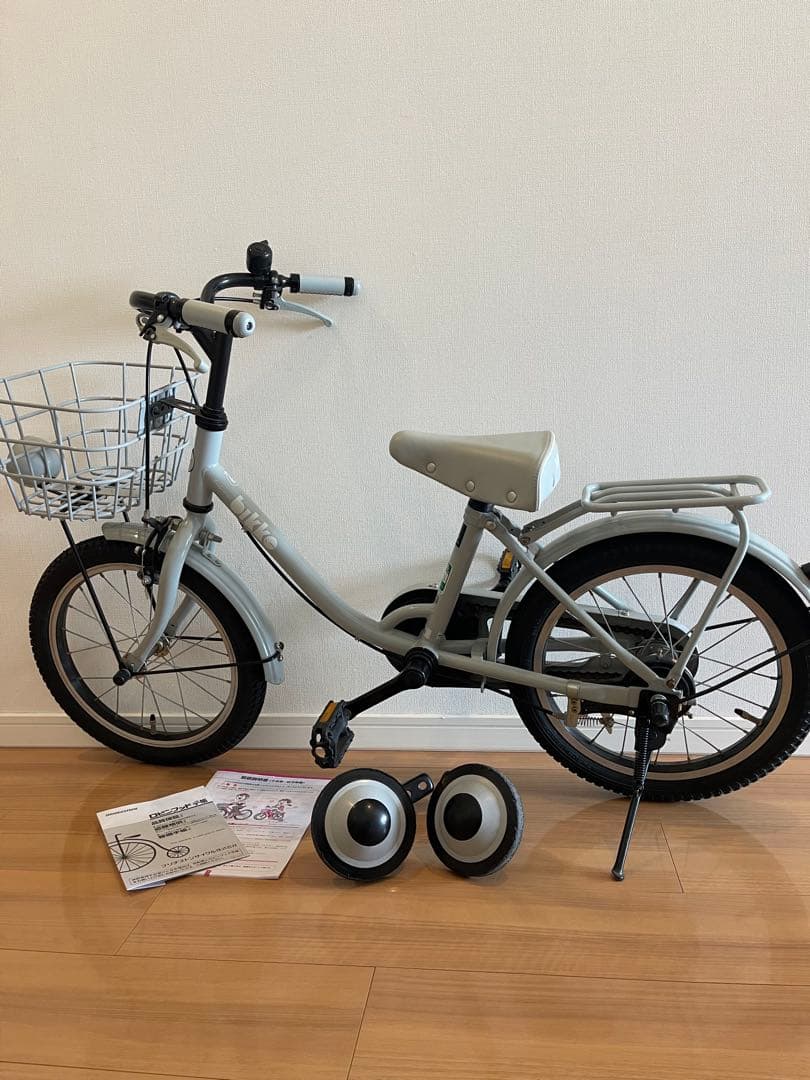 m&m's-83様　美品bikke 16インチ ブルーグレー子供用自転車補助輪付 bkm16-24_1.jpg