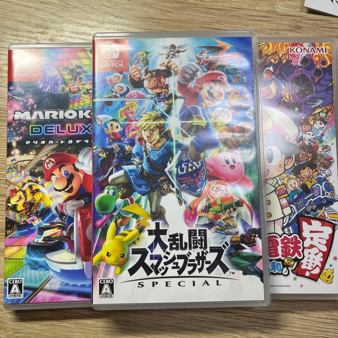 Switchソフト3本セット】マリカー、桃鉄、スマブラ