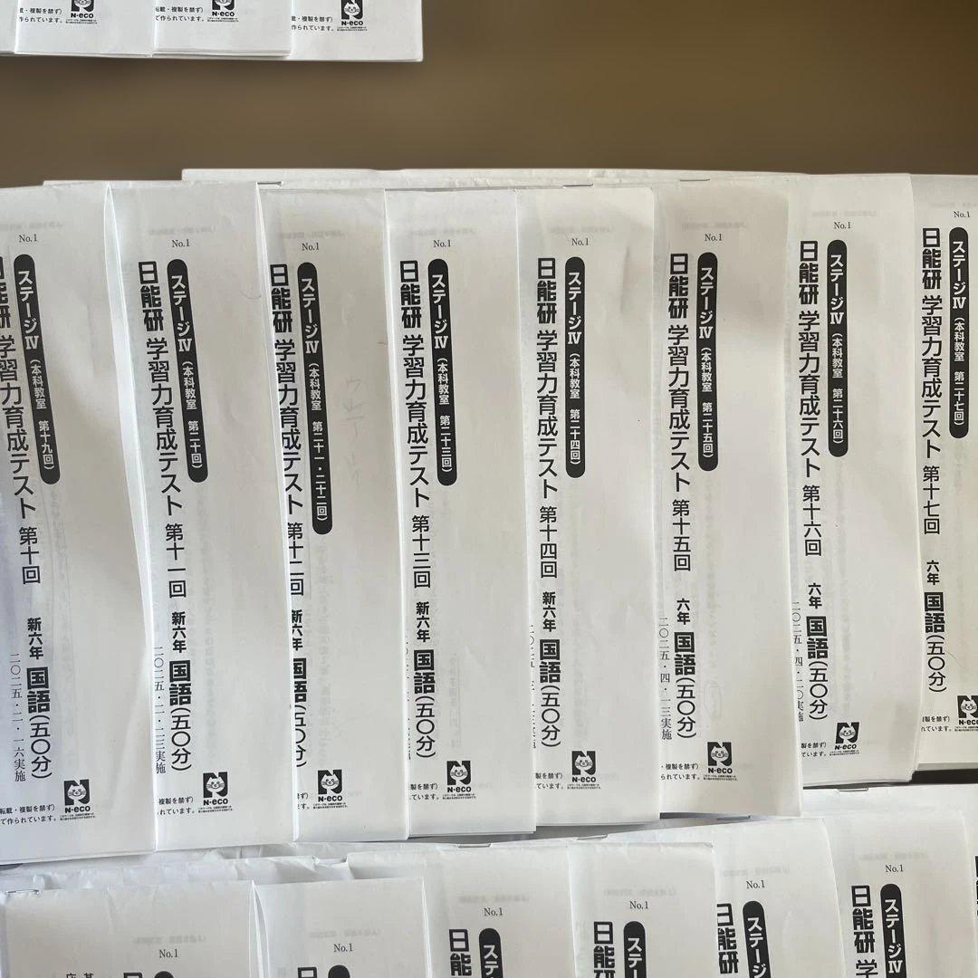 2025年度 日能研 学習力育成テスト 6年前期 17回分 新品2025年度日能研