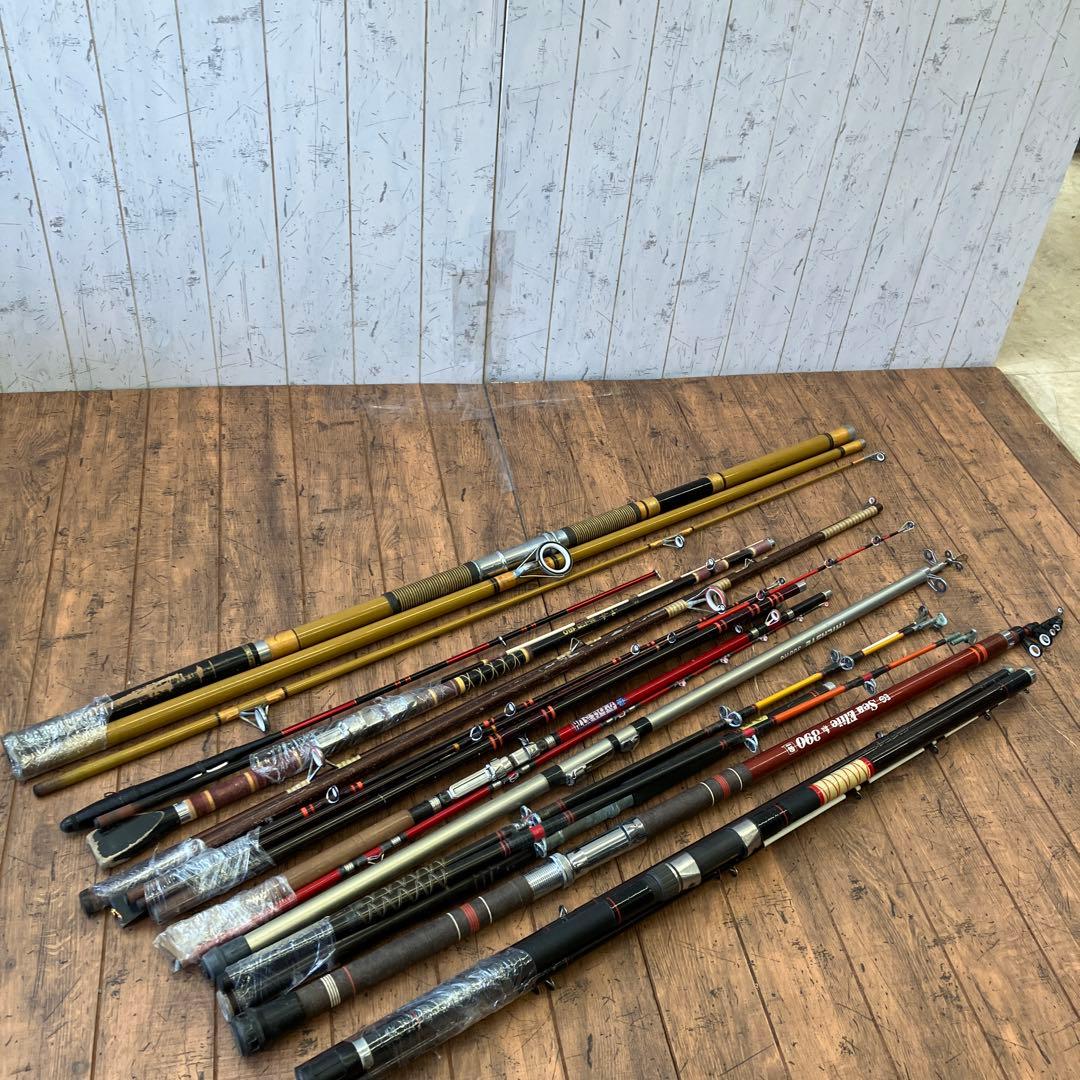 ③昭和レトロ 磯竿 船 振出竿 並継竿 10本まとめ売り セット売り