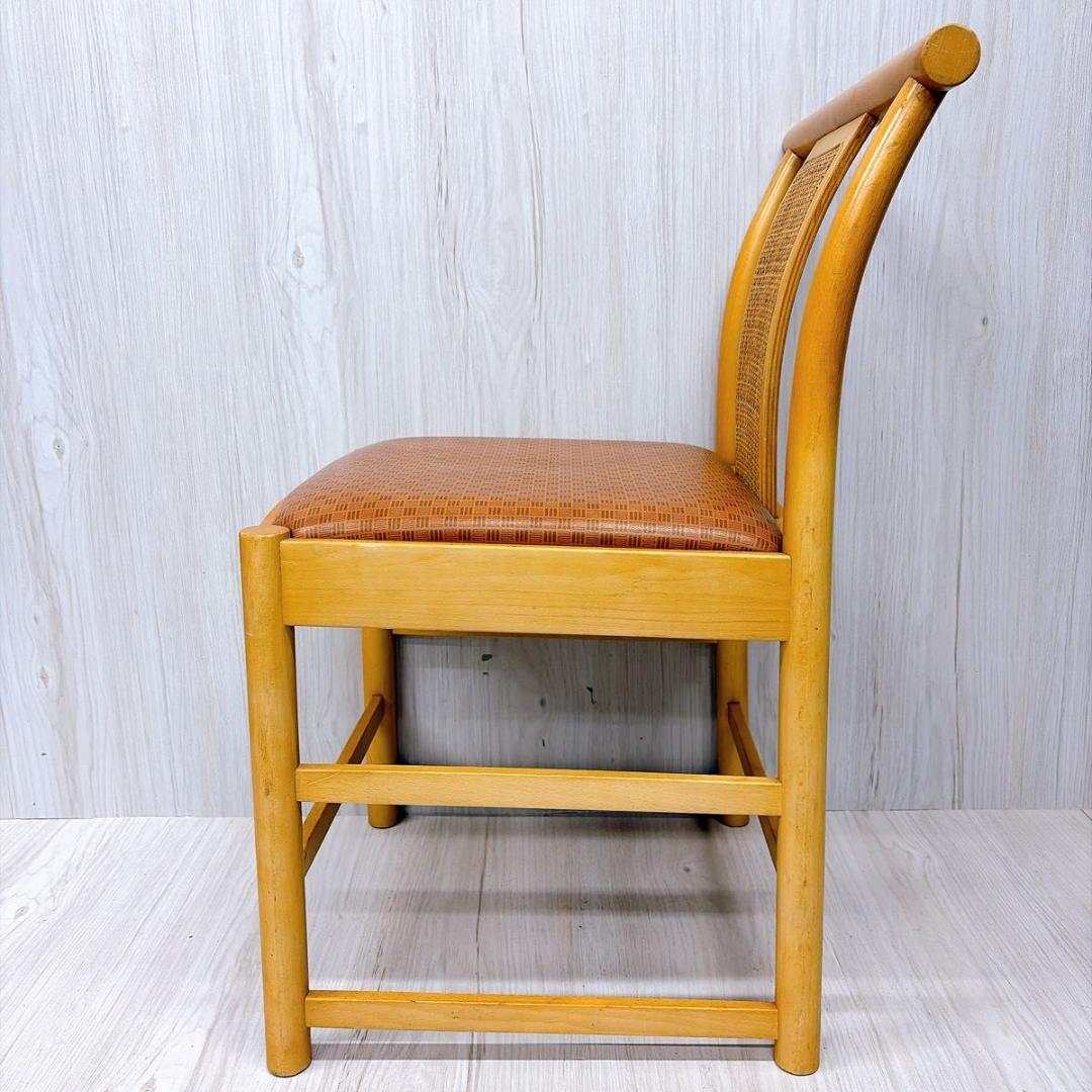 秋田木工 ダイニングチェア 剣持勇 曲木 籐 ベントウッド ラタン