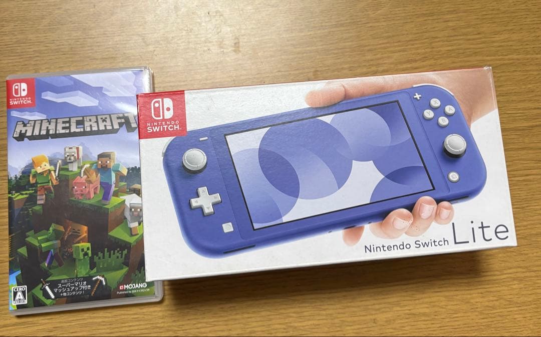 Nintendo Switch Lite ブルー Minecraft付き - メルカリ