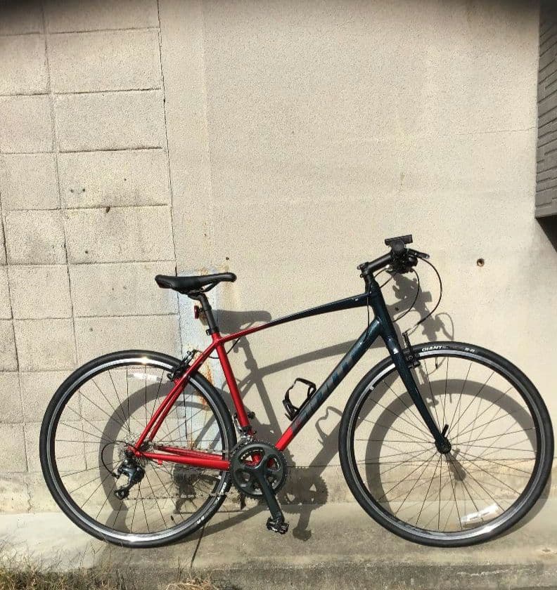 ジャイアント escape RX 赤 濃紺 グラデーション 空気入れ付き