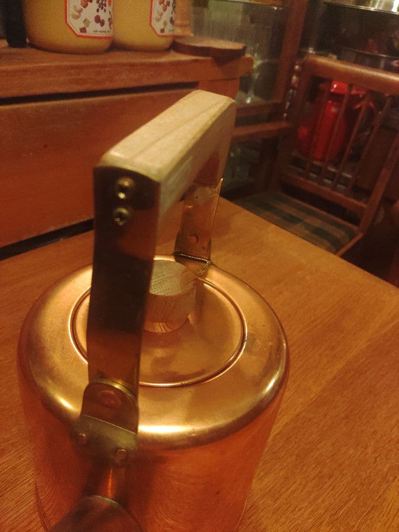 未使用　北欧 銅製ケトル やかん　2.0L　キングカパー　金芝