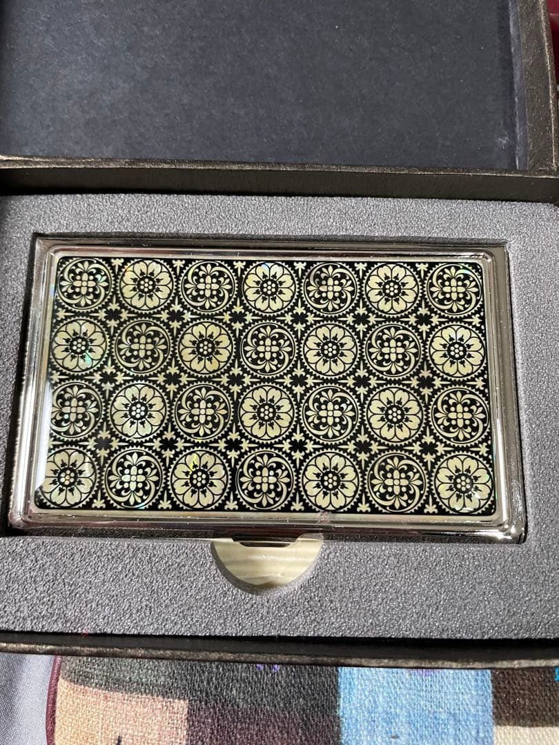 韓国！箸 ゴールデンベル 銅/朱錫 トゥルコッチャム バッグ 螺鈿名刺