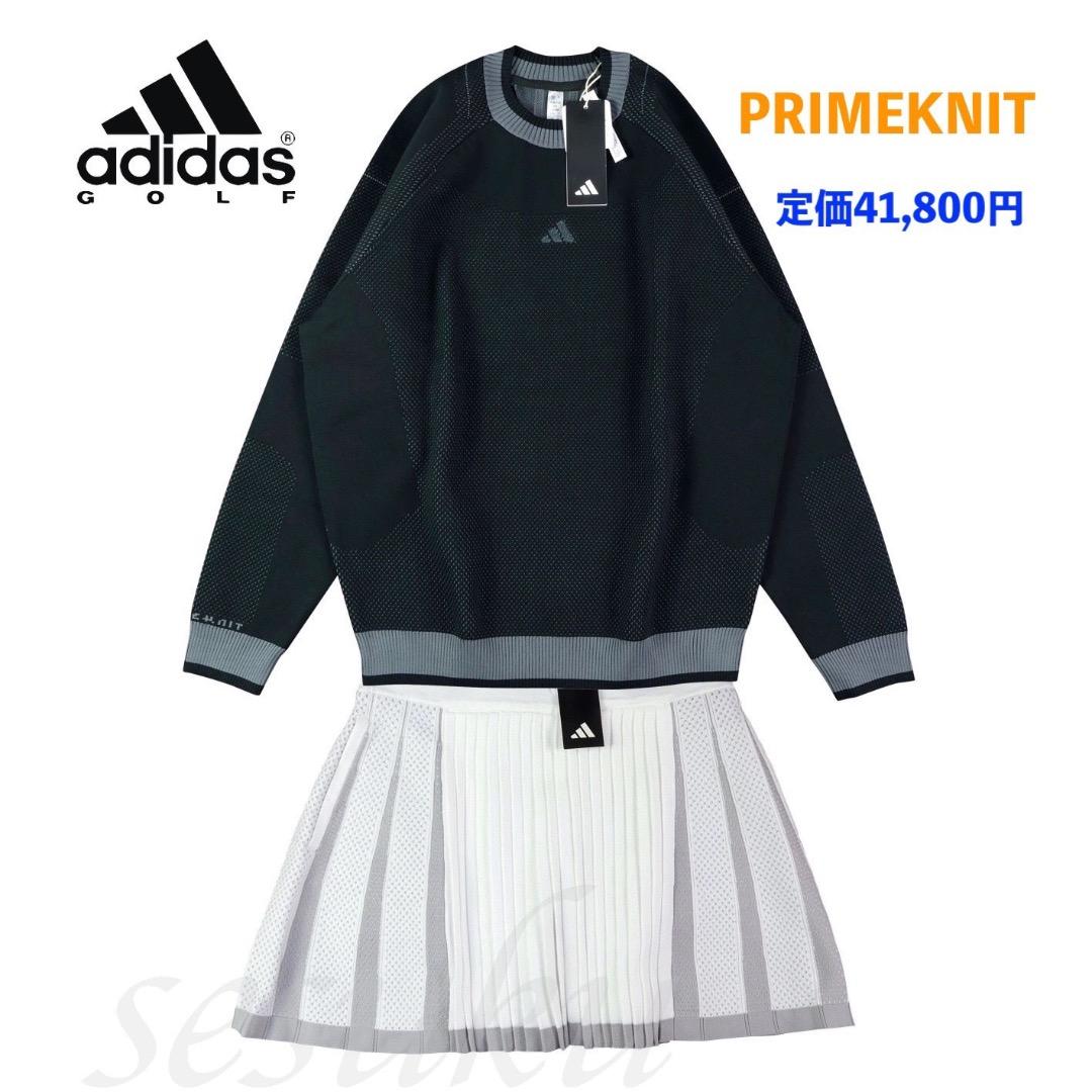 L】定価41,800円 アディダスゴルフ セーター&フレアースカート黒白