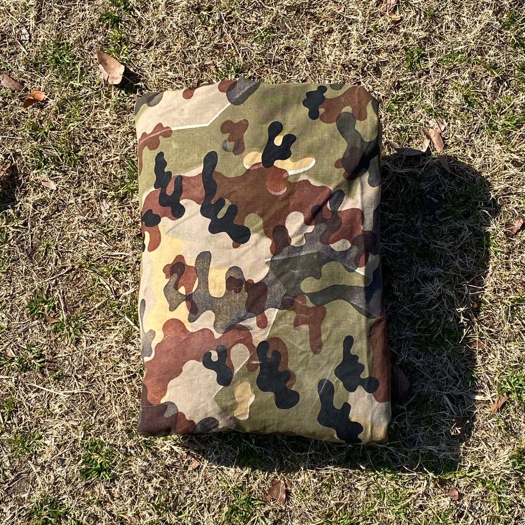 激レア】ドイツ 軍幕 アメーバカモ パップテント ハーフ 1枚