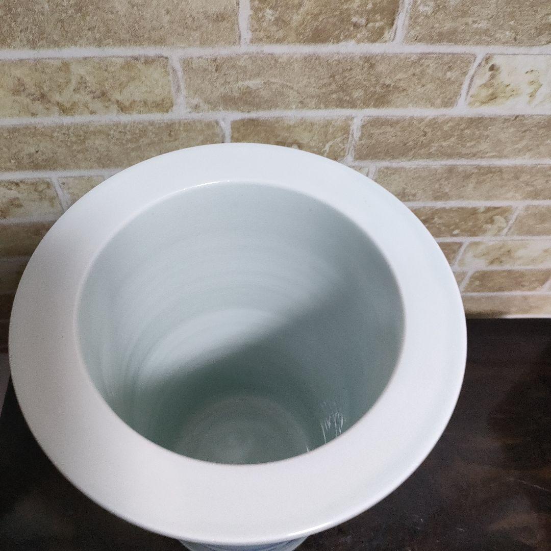 【希少】有田焼 深川製磁 オールド深川製磁 伝統工芸士 村島昭文作 花瓶 花入