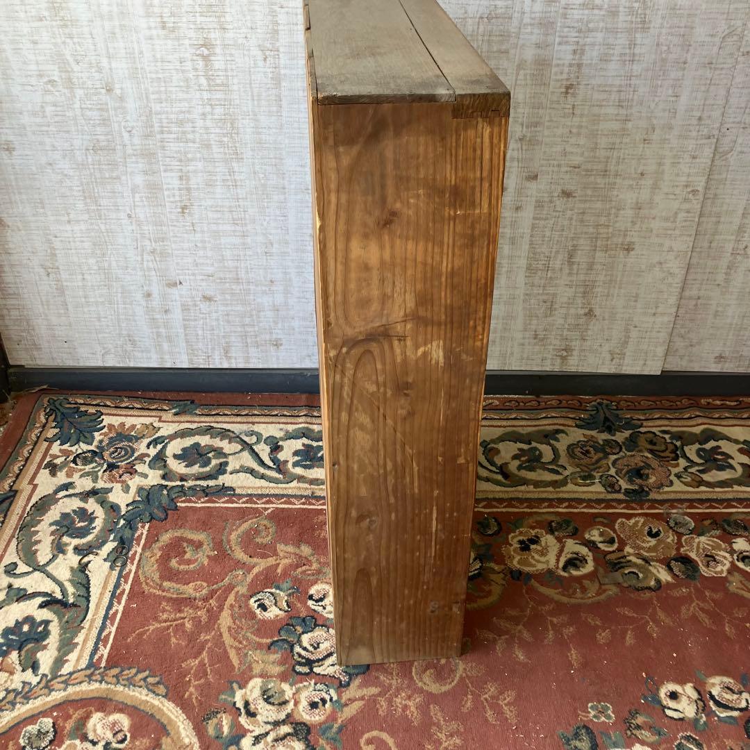 昭和レトロ 古家具 ガラス戸 木製キャビネット 食器棚 飾り棚 サイド