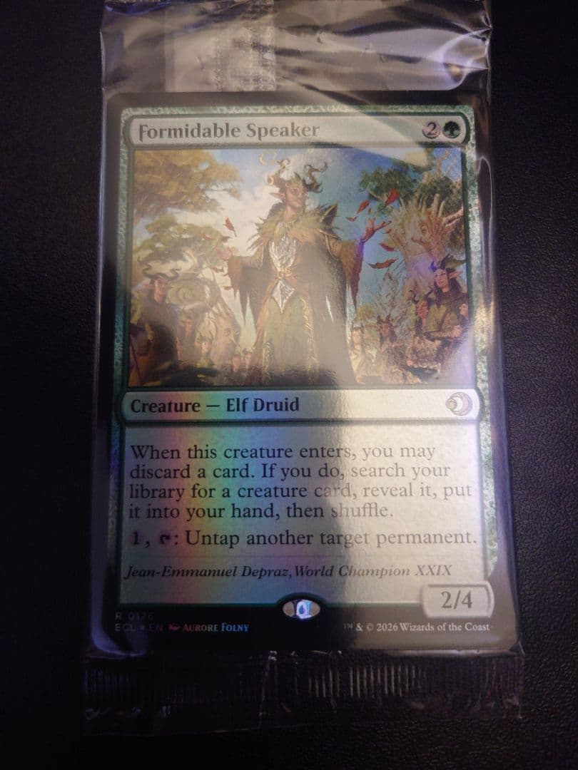 並外れた語り部 Formidable Speaker FOIL 英語版 FOIL] 並外れた語り部/Formidable Speaker 【英語版】 [ECL-緑R