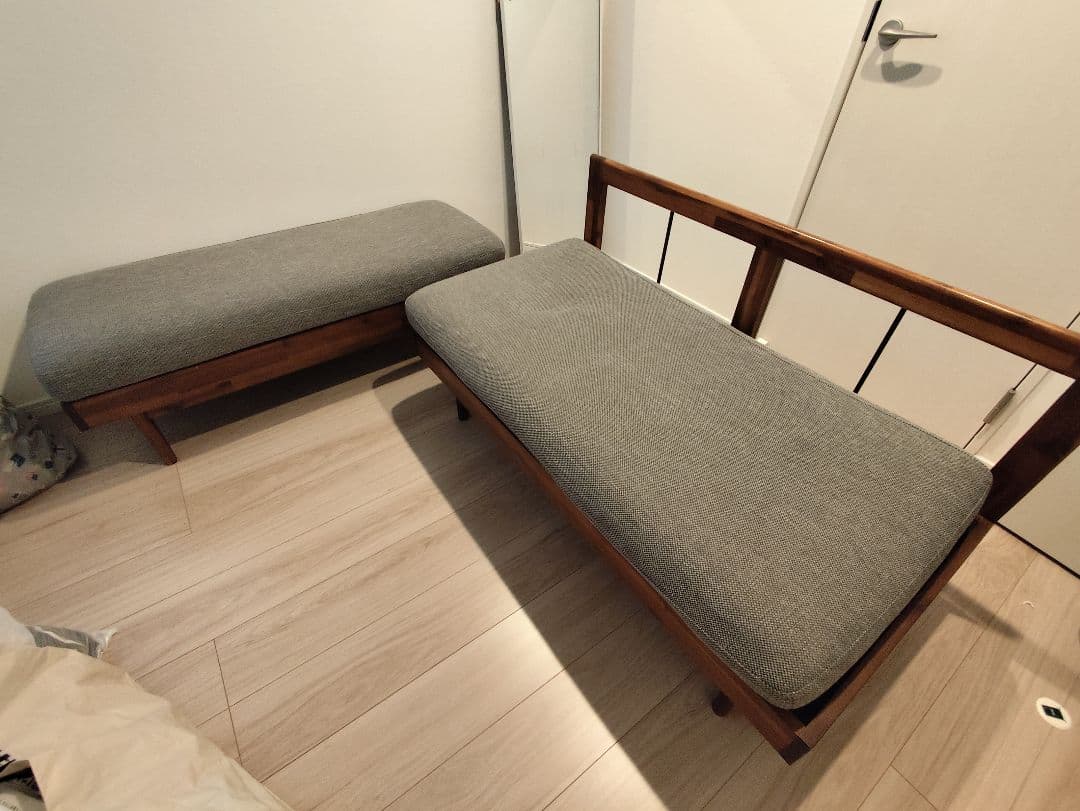 関東圏限定】ウニコ SWELLAベンチ＆バックレストベンチセットW1200