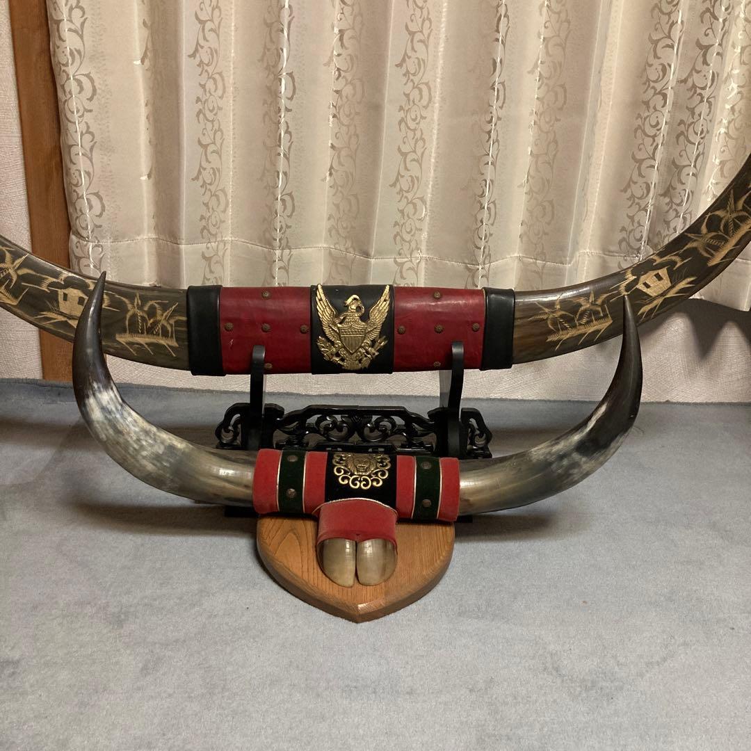 水牛の角 インテリア置物 - メルカリ