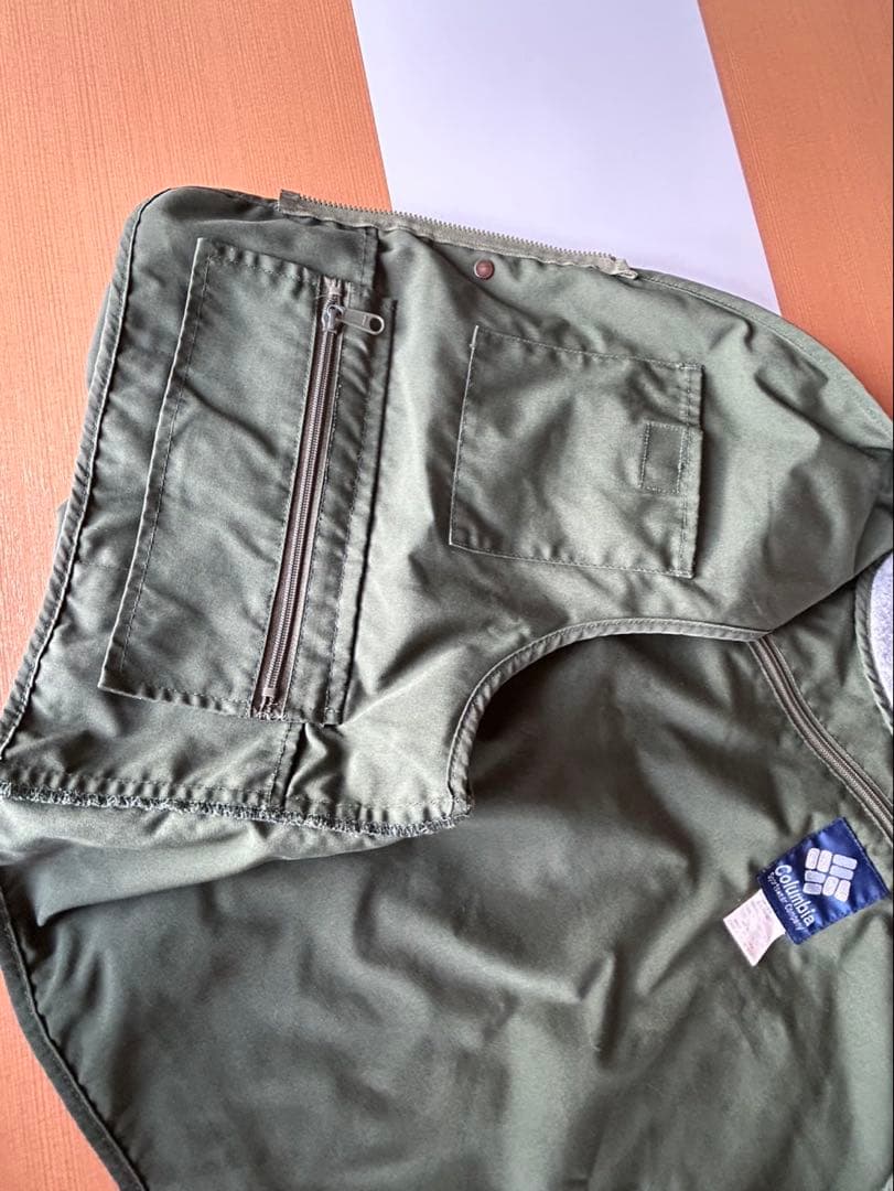 Columbia フィッシングベスト 80s 紺タグ XL カーキ | Shop at Mercari