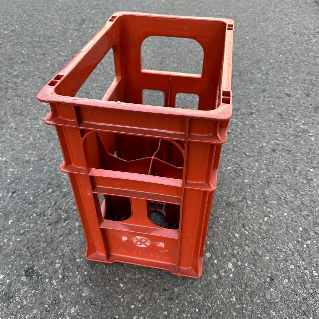 清酒専用通箱》P箱 お酒ケース コンテナ 一升瓶 踏み台 昭和レトロ