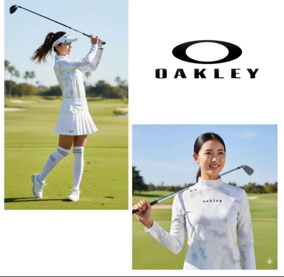 新品オークリーゴルフ【L】春夏セットアップ モック長袖＆スカート