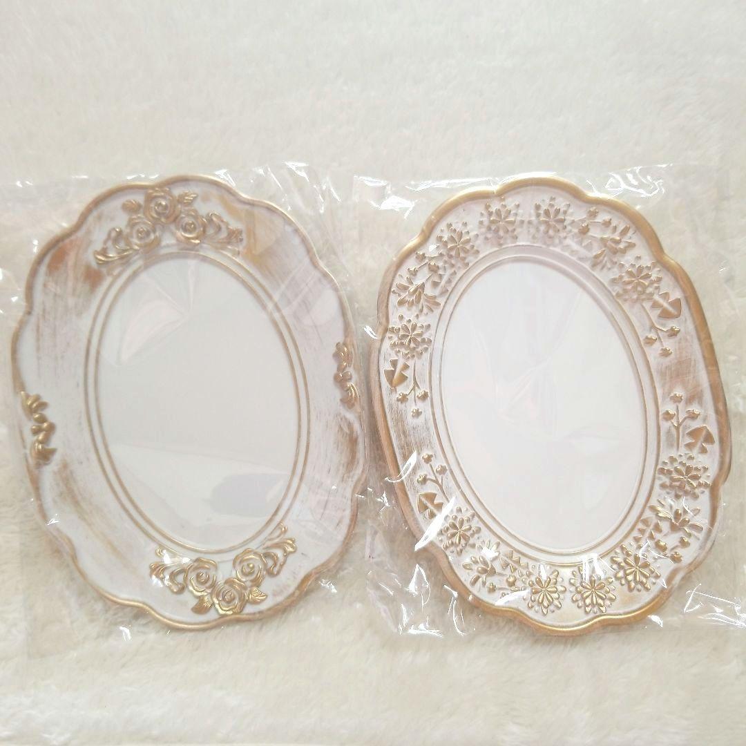 セリア シックトレイ オーバル オーバルインテリアトレイ ボタニカル