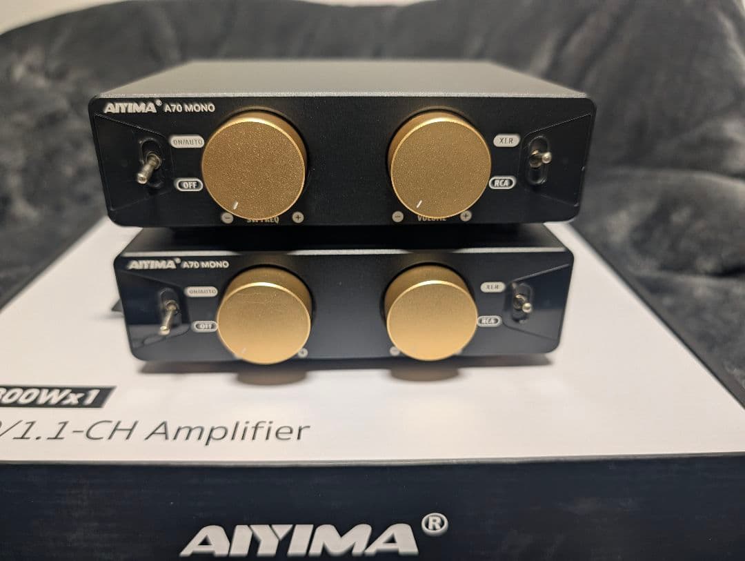 Aiyima A70 Mono 1CH パワーアンプ 2台セット AIYIMA A70 MONO TPA3255 PFFB mono 2.0/2.1/5.1/7.1 Power Amplifier