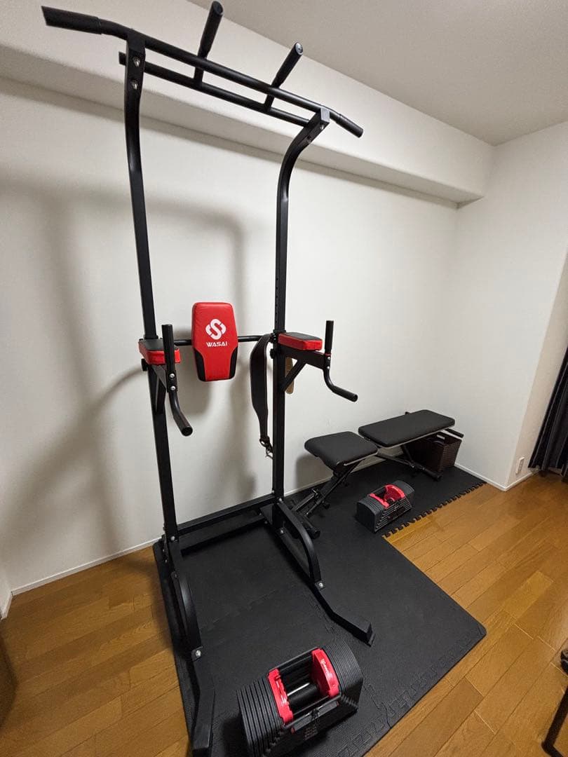 【原則お引き取り】ホームジムセット　一式 ホームジムDX プレートバーオプション （プレートセット）付き