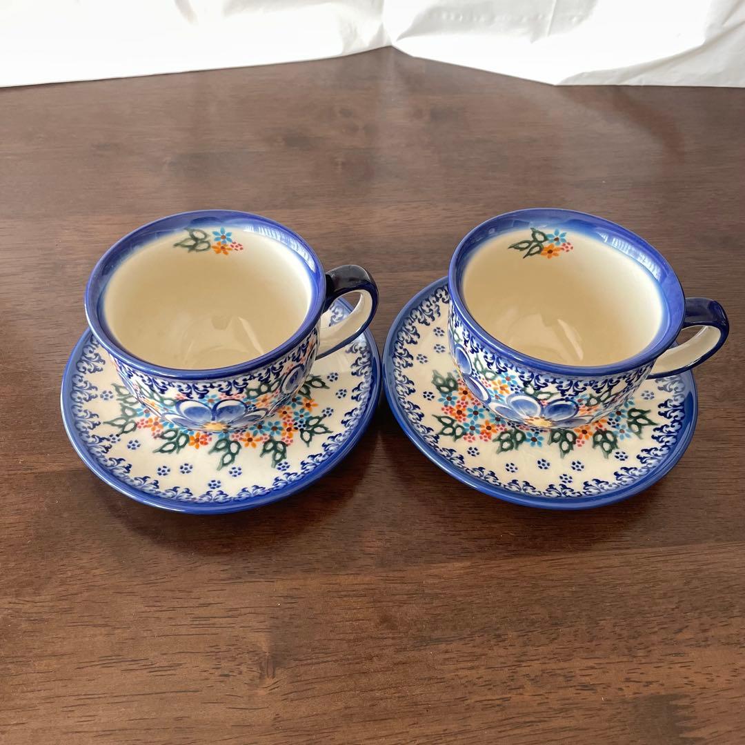 ポーランド陶器 ボレスワヴィエツ カップ＆ソーサー 2組セット - メルカリ