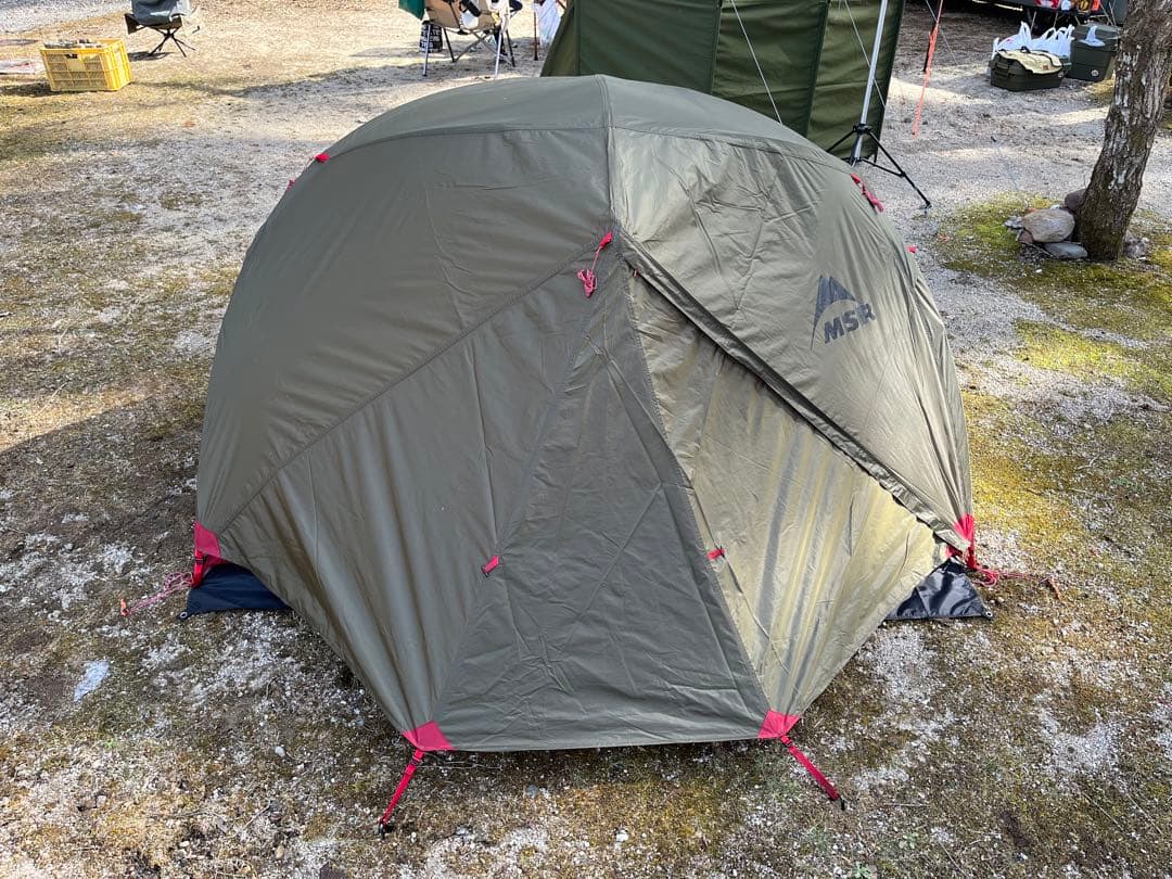 MSR エリクサー2 グリーン 2人用テント ソロキャンプ 超軽量 防風 防水