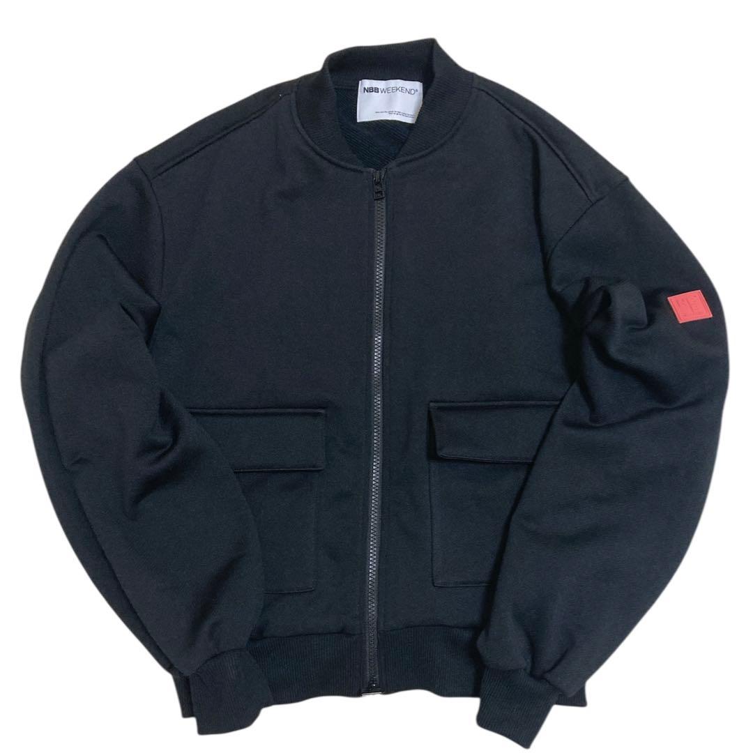 nbb weekend ジップアップジャケット　ゴルフ　アウター　サイズ1 黒 nbb weekend ジップアップジャケット ゴルフ アウター サイズ1 黒