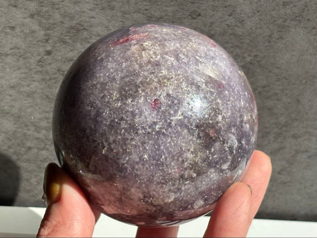 《キラキラ大玉＊ユニコーン・ストーン＊スフィア・台座付き》