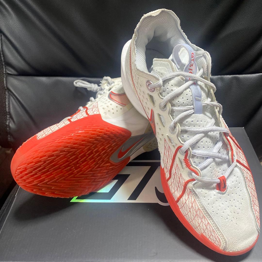 Nike GT Cut 3 バスケットボールシューズ ホワイト/レッド - メルカリ