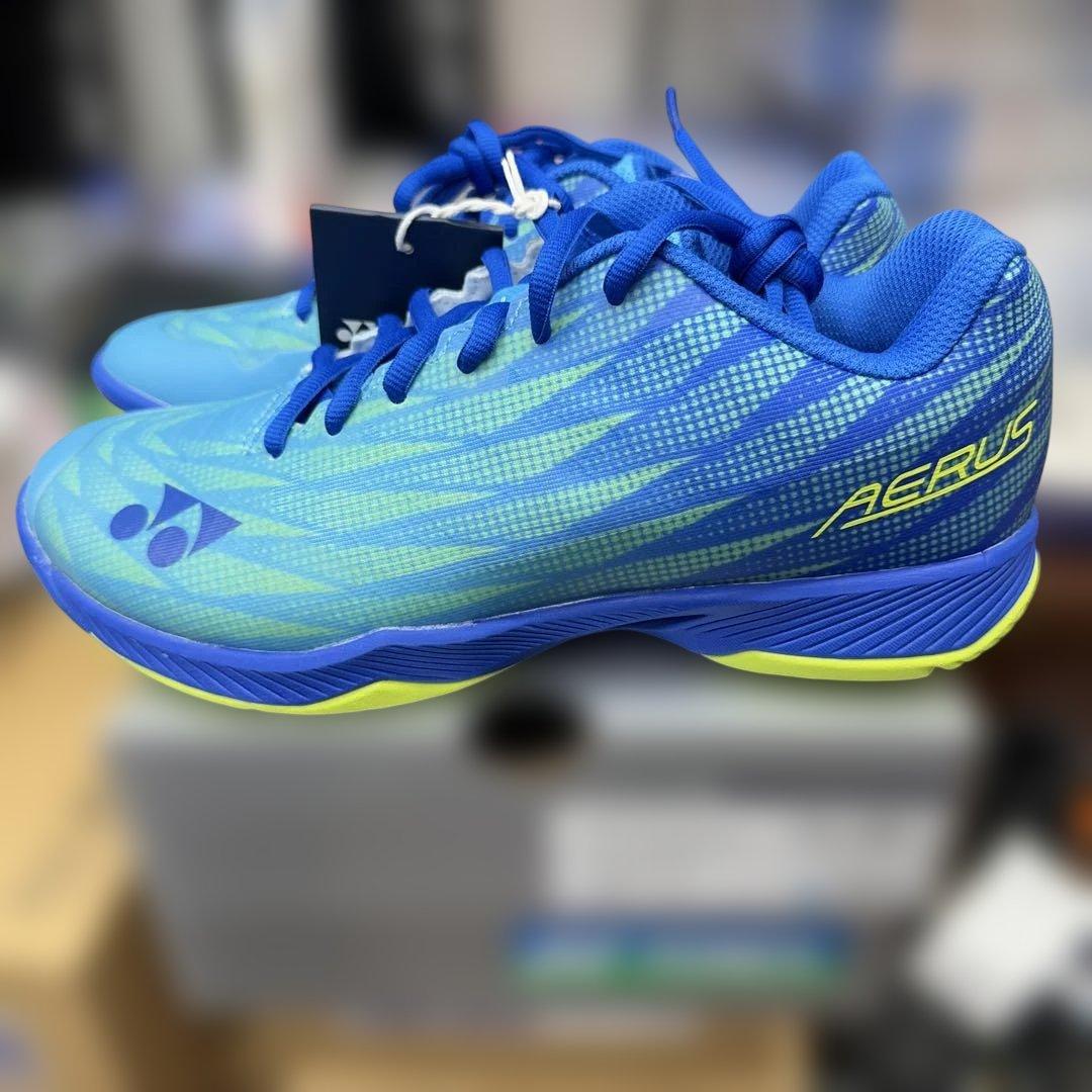 YONEX AERUS バドミントンシューズ ブルー24.5cm 楽天市場】ヨネックス パワークッション エアラスZワイド バドミントン