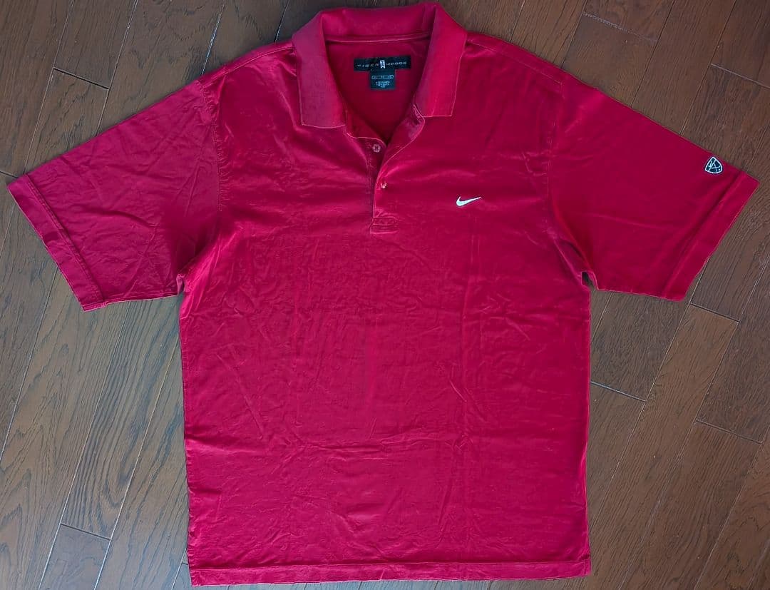 NIKE GOLF 半袖ポロシャツ タイガー・ウッズ モデル 赤 サイズXL