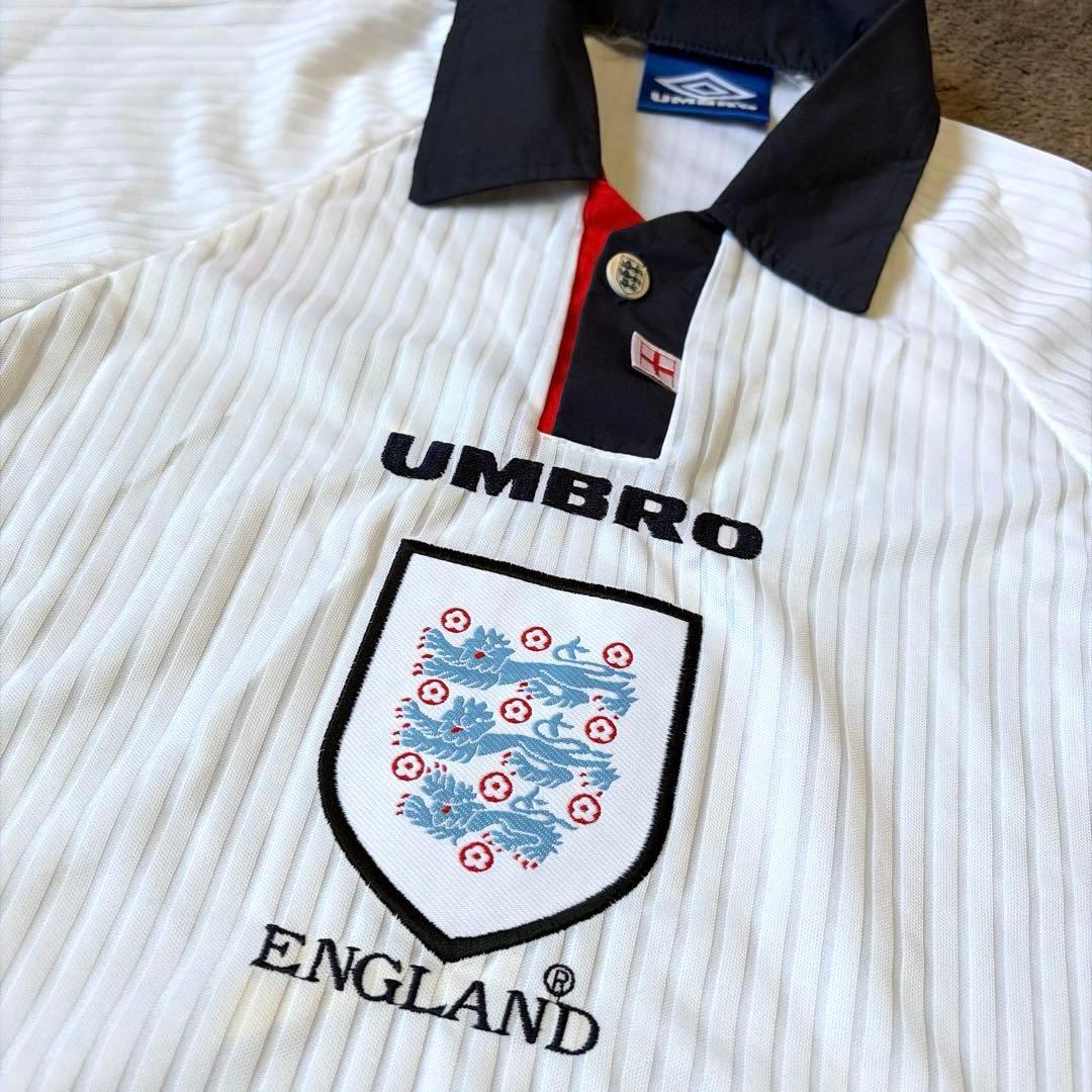 激レア】イングランド代表 1998 ホーム ユニフォーム アンブロ Lサイズ
