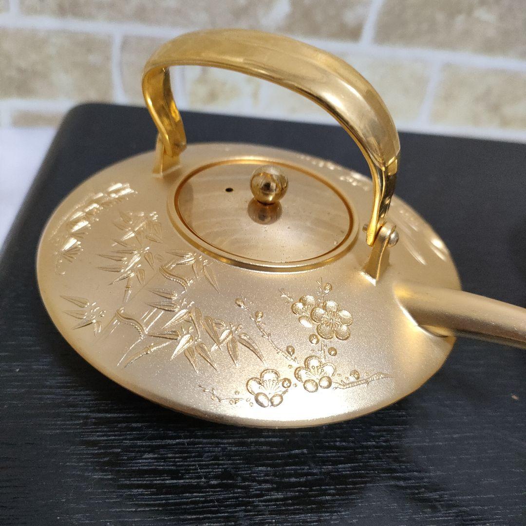 希少】K24純金鍍金 昭和天皇陛下御即位五十年記念 黄金ひさげ揃 盃