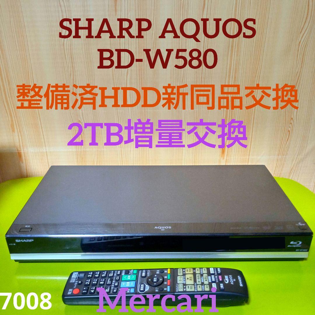 SHARP AQUOSブルーレイ BD-W580 HDD2TB増量交換 - メルカリ