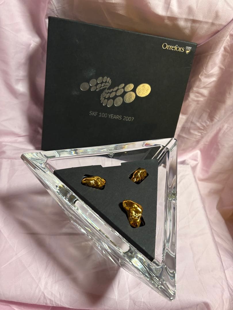 希少】Orrefors オレフォス SKF 100周年記念 クリスタルオブジェ