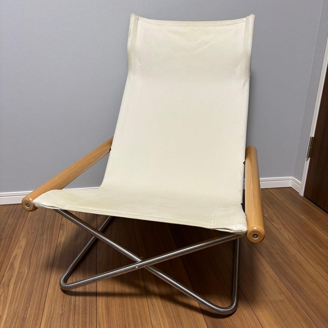 Nychair X ニーチェアX ホワイト ナチュラル 折りたたみ椅子 Amazon.co.jp: NychairX ニーチェア X ナチュラル/ホワイト NY-103